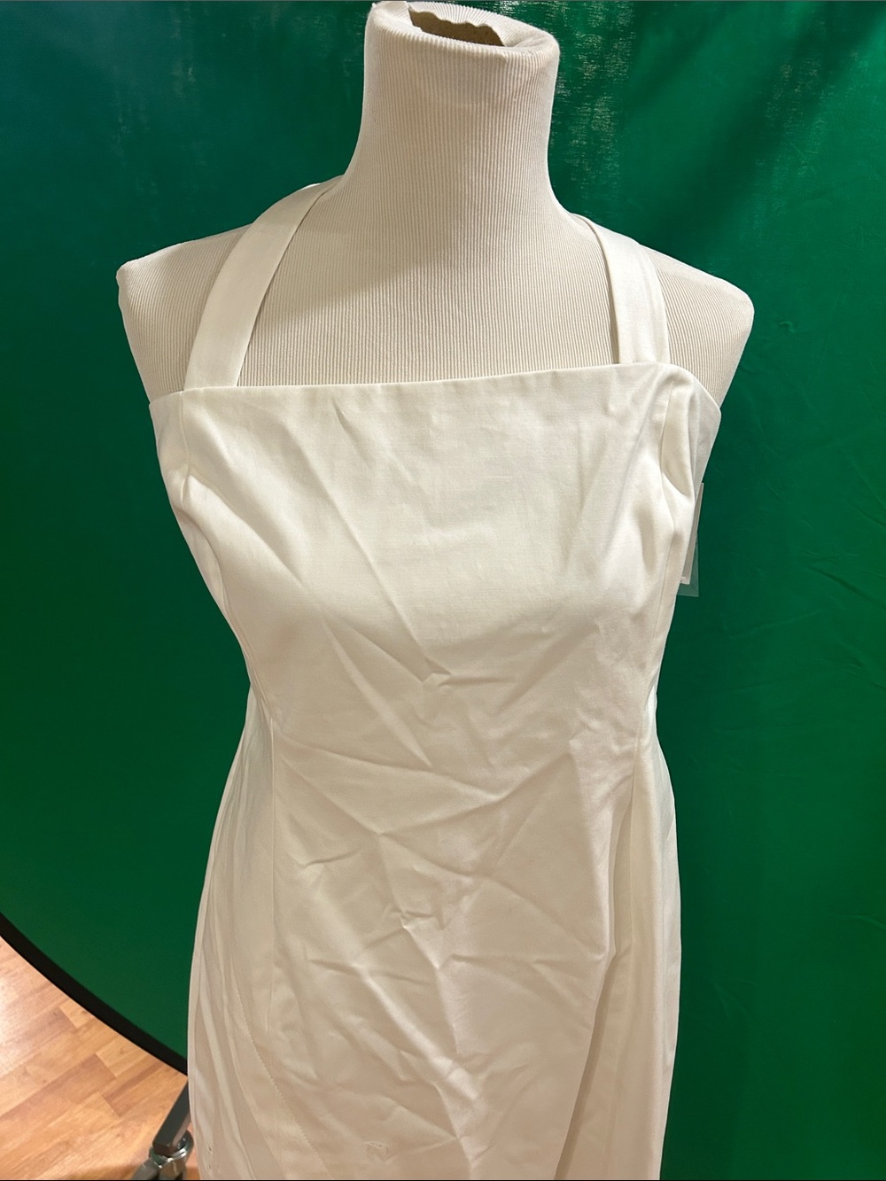 Etcetera White Sleeveless Square-Neck Dress